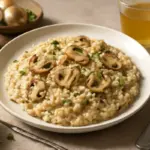 Risotto ai funghi cremoso con brodo vegetale: riduci i grassi senza perdere gusto