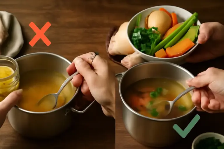 Quali sono gli errori più comuni usando il brodo granulare? Correggili per piatti più genuini