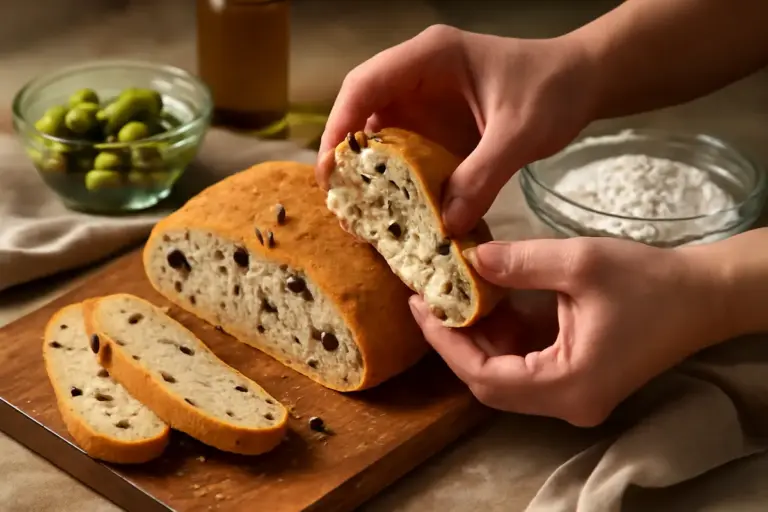 Pane alle olive fatto in casa: il trucco per ottenere una mollica morbida